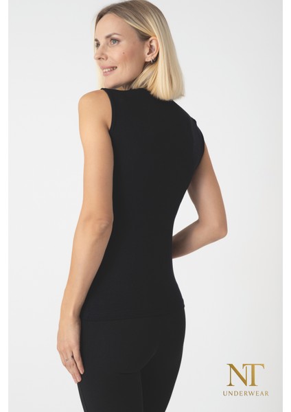 Kadın Bambu Balıkçı Yaka Sıfır Kol T-Shirt – Hafif, Rahat ve Şık fırsatları