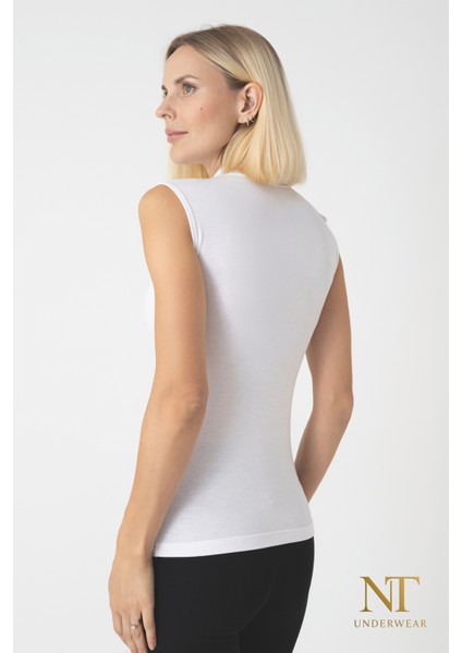 Kadın Bambu Balıkçı Yaka Sıfır Kol T-Shirt – Hafif, Rahat ve Şık modelleri