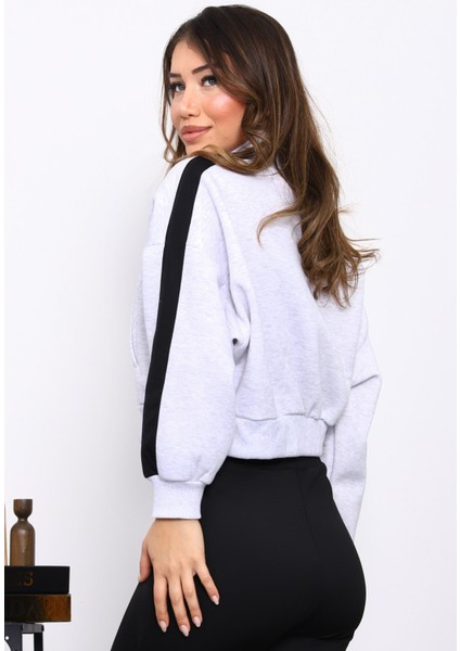 Gri Fermuarlı Üç Iplik Sweat Hırka fırsatları