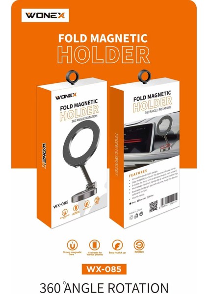 Araç Telefon Tutucu – Mıknatıslı Arka Yüzey – Evrensel Kullanım