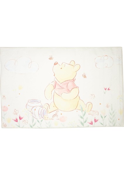 The Pooh Baby Lisanslı Karakter BASKILI%100 Halı, Çok Renkli, 80X120 cm
