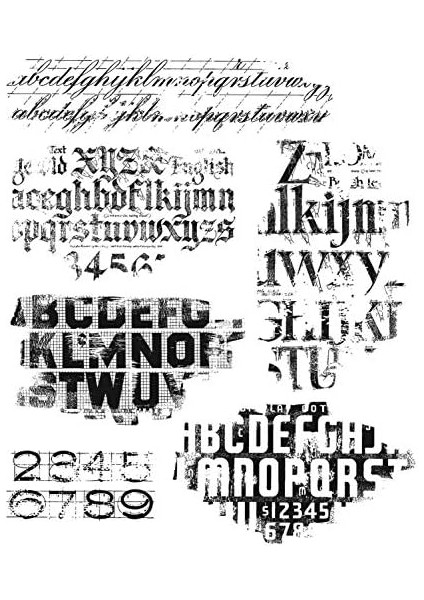 Holtz - Anon CMS397 Faded Tim Holtz Stamp Cling Rbbr Damga Seti, Fadd, Gizli Tip, Tek Beden fiyatları