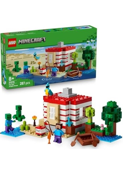Minecraft Tnt Büyük Orman Evi 21275-8 Yaş ve Üzeri Minecraft Hayranı Çocuklar Için Video Oyunu Temalı, Koleksiyonluk Yaratıcı Oyuncak Yapım Seti, Doğum Günü Hediyesi Fikri (287 Parça)
