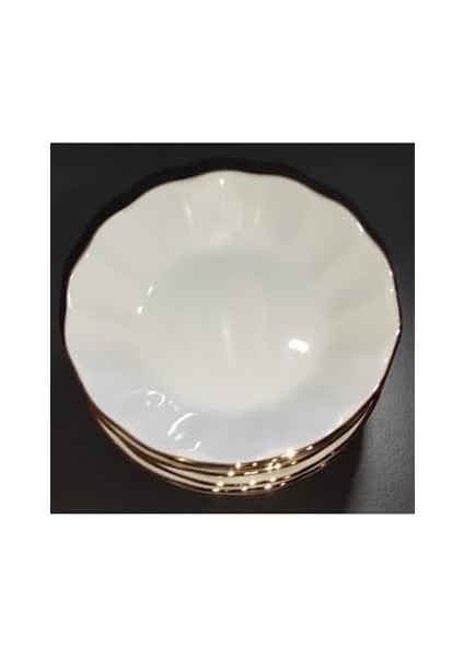 Porselen 12 cm Altın Yaldız 12&apos;li Çay Tabak 86909473921792