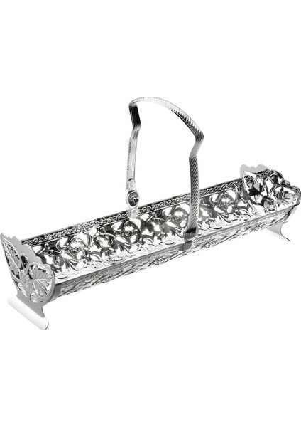 Anne Ingiliz Gümüşü Kurabiye,makaron ve Ekmeklik Sunumluk 23 x 12.5 x 7 cm fiyatları