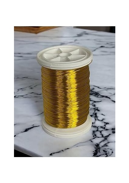 Filografi 0.30MM (100GR -150M) Bakır Üstü Gümüş Kaplı Altın Renkli Filografi Teli modelleri