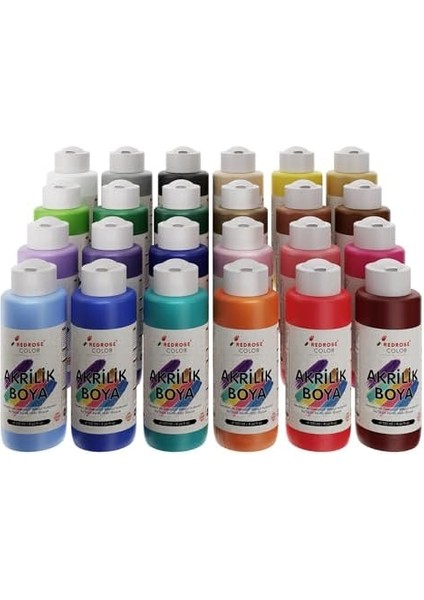 Red Rose Akrilik Boya Seti 24 Renk 24X120 ml