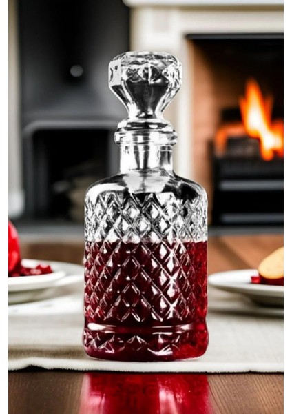 Kristal Kesme Cam Karaf Sürahi Meşrubat Içecek Şişesi Sunum Servis Şişesi 1240 ml fiyatları