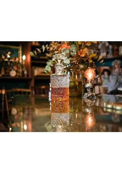 Kristal Kesme Cam Karaf Sürahi Meşrubat Içecek Şişesi Sunum Servis Şişesi 1240 ml modelleri