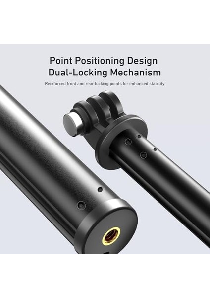 150CM Selfie Stick (Aluminium Alloy) - HERO13/12/11/10/9, X5, X4, X3, Osmo Action 3/4/5 Pro Uyumlu Selfi Çubuğu