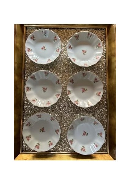 Gülriz Pembe Çay Tabağı 6&apos;lı 8689876BM434 fiyatları