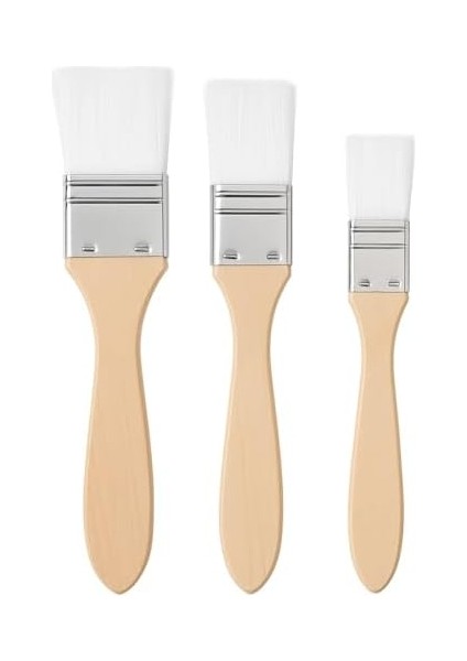 Tuval Duvar Geniş Alan 3lü Zemin Fırçası Beyaz Kıl Fırça Ahşap Sap 2&apos;li Paket fiyatları