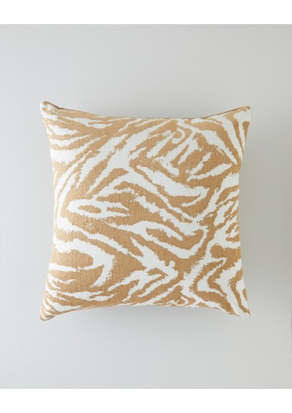Zebra Dekoratif Kırlent 45X45 cm Açık Kahverengi