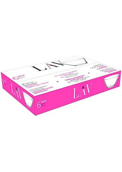 Lav Vega 6&apos;lı Orta Boy Kase 3lü Paket