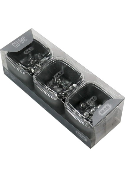 Cubbie Premium 3&apos;lü Kutu Ataş Raptiye Seti, Silver