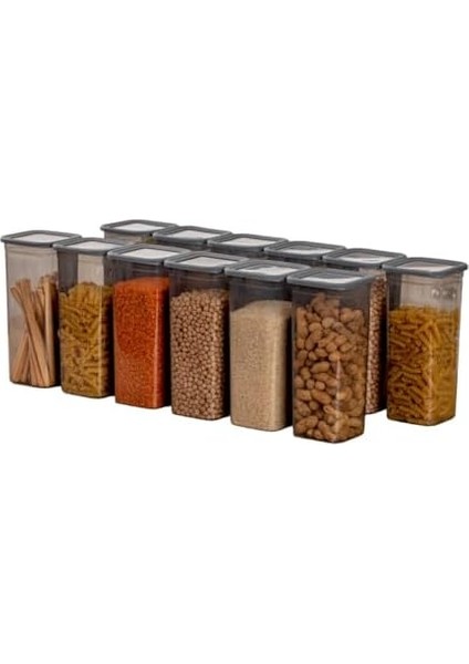 12&apos;li 1900ML. Sızdırmaz Silikon Vakumlu Kapaklı Kare Erzak Saklama Kabı. 1900ML Kare Erzak Saklama Kabı fiyatları