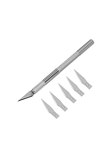 Tasarım Hobi Neşter Kretuar Bıçağı 5 Uç Yedekli Set modelleri