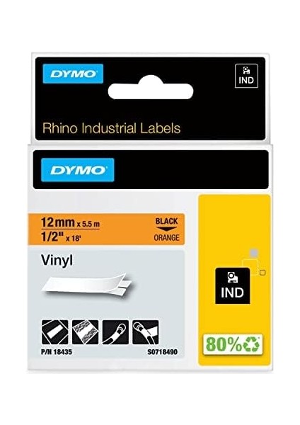 , Renkli Şerit (12 mm x 5.5 Mt), Turuncu/siyah - 18435 modelleri