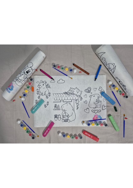 3’lü Boyanabilir Keçe Kumaş (Boyasız) – 35X50 Büyük Boy Keçe Boyama Kumaşı – Aktivite Boyama Seti fiyatları