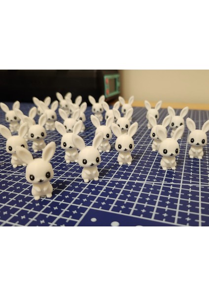 Mini Tavşan Dekor Seti – 10'lu (3 cm • Beyaz)