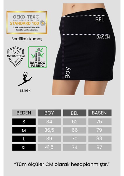 Bambu Mini Etek Astarı, Mini Jupon - Doğal Kumaş, Modern Kalıp.