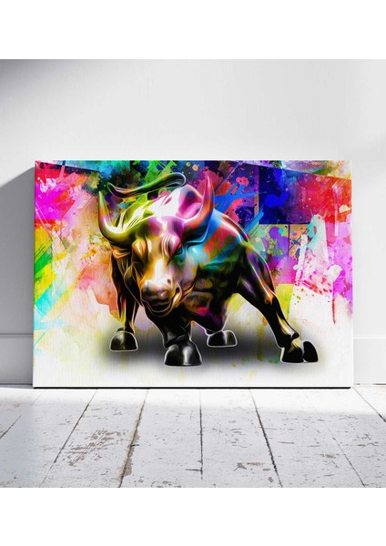 Dinamik Boğa Gücü Pop Art Tabloları Kanvas Tablo