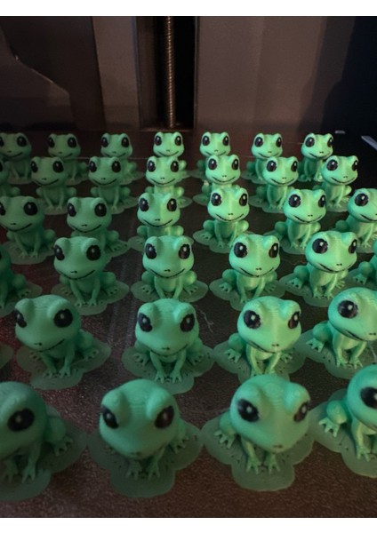 Mini Kurbağa Dekor Seti – 10'lu (2 cm • Yeşil)