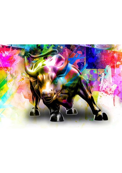 Dinamik Boğa Gücü Pop Art Tabloları Kanvas Tablo fiyatları