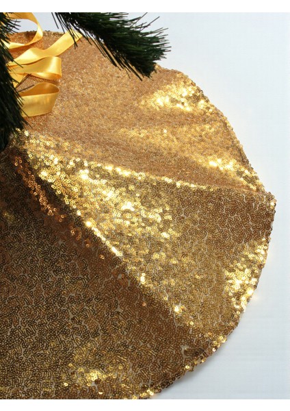Premium Yılbaşı Ağaç Eteği - 58X58 cm - Lüks Payet Çam Ağacı Ayak Örtüsü