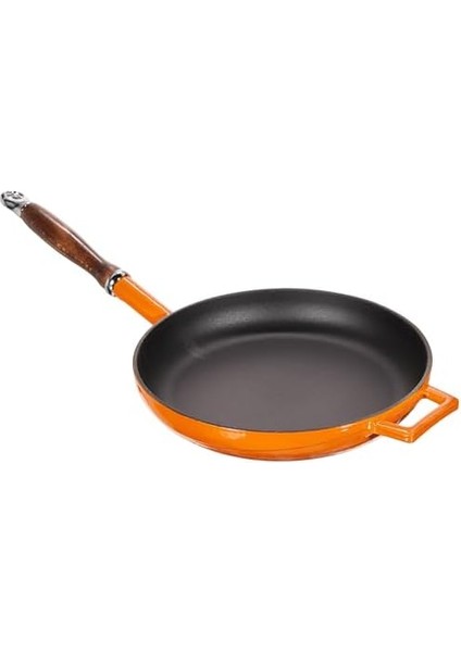 Metal Döküm Kızartma Tavası Tava, 28 Cm, Turuncu modelleri