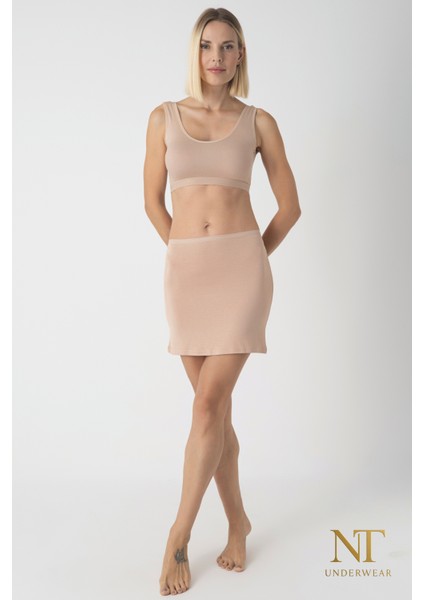 Bambu Mini Etek Astarı, Mini Jupon - Doğal Kumaş, Modern Kalıp.