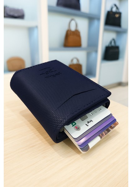 Rfid Özellikli Patlı Mekanizmalı Cüzdan Kartlık -Dokulu Suni Deri indirimleri