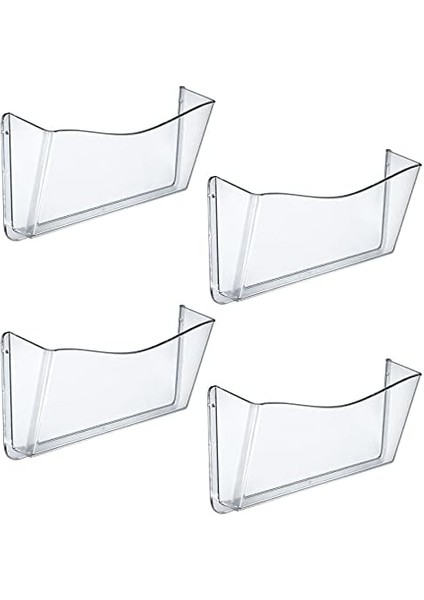 Displays 250025 Şeffaf Tek Cepli Duvara Monte Duvar Dosyası, 4 Paket fiyatları