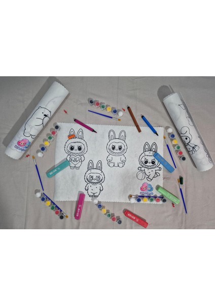 2’li Boyanabilir Keçe Kumaş Seti – 2 Adet 35X50 Keçe + 2 Boya + 2 Fırça – Çocuk Aktivite Boyama Seti modelleri