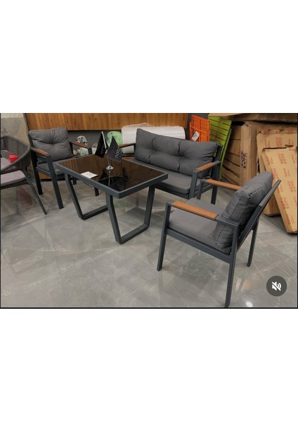 FIRSAT MALİYETİN YARISINA Elegant Alumınıum Oturma Grubu Nobles Concept OUTLET