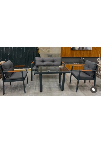FIRSAT MALİYETİN YARISINA Elegant Alumınıum Oturma Grubu Nobles Concept OUTLET fiyatları