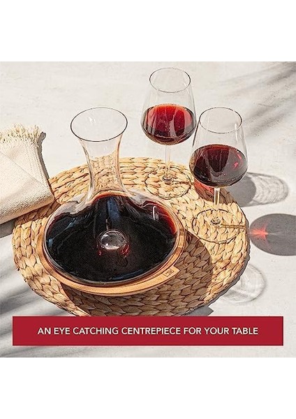 Vacu Vin Swirling Carafe | Crystal Glass Wine Decanter