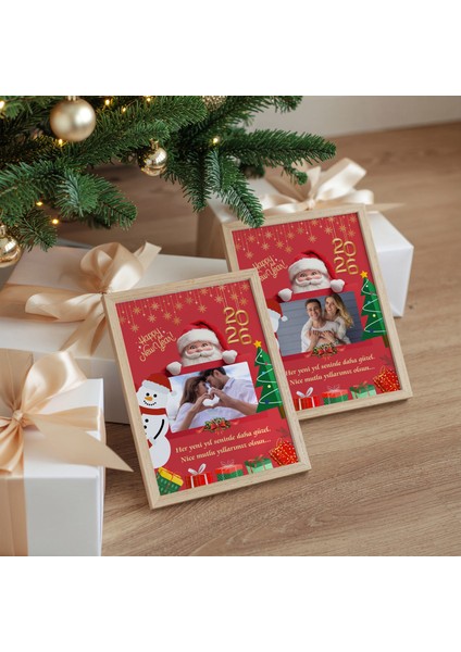 Sevgiliye Özel Fotoğraflı Yılbaşı Tablosu, Kişiye Özel Tasarım Tablo, Yılbaşı Hediyesi fiyatları