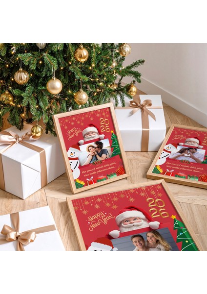 Sevgiliye Özel Fotoğraflı Yılbaşı Tablosu, Kişiye Özel Tasarım Tablo, Yılbaşı Hediyesi modelleri