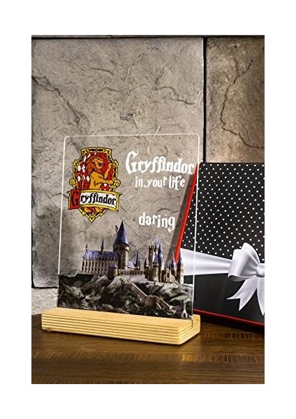 Potter Hediyesi Hogwarts Binası Şeffaf Çerçeve