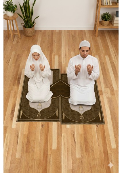 Kalpli Çift Seccade Diz Ağrıtmayan Yumuşak Namazlık Hediyelik Seccade