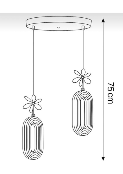 2'li Gold Kaplama Sarkıt LED Salon Avize 3 Renk Ledli fırsatları