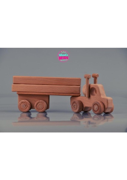 Pembe Ahşap Tır, Doğal ve Şık Dekoratif Obje, Zarif Tasarım, Güzel Hediye Seçeneği