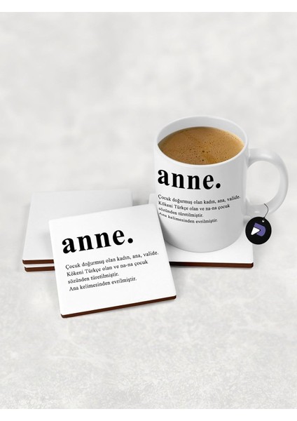 Günü Sözlük Tasarımlı Kupa Bardak Seti Mug (Günü Hediyesi, Hediye)