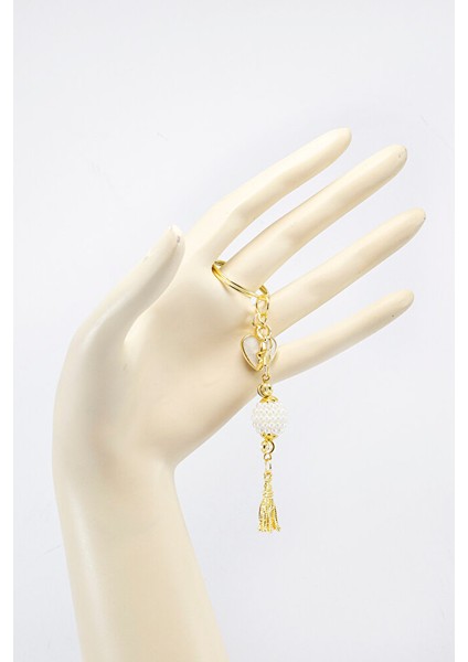 Kalpli Yıldızlı Incili Püsküllü Küçük Anahtarlık, Hediyelik Çanta Süsü indirimleri