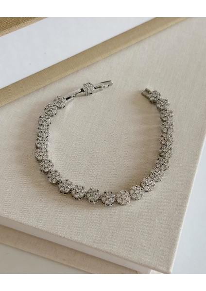 SİLVER ZİRKON TAŞLI BUBBLE BİLEKLİK