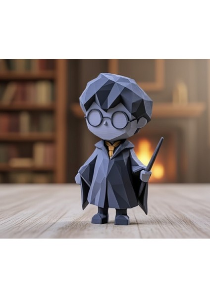 "sevimli Büyücü Chibi H Potter Figür - 10CM Özel Tasarım 3D Baskı - Pla Malzeme"