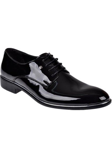 Bağcıklı Klasik Erkek Ayakkabı KMP-570 Siyah Rugan