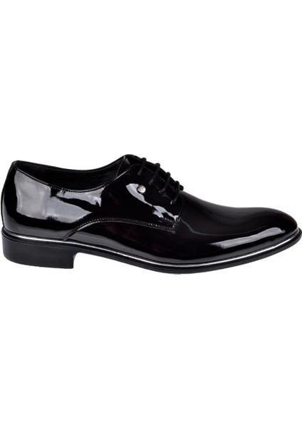 Bağcıklı Klasik Erkek Ayakkabı KMP-570 Siyah Rugan fiyatları