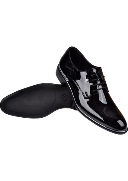 Bağcıklı Klasik Erkek Ayakkabı KMP-570 Siyah Rugan indirimleri